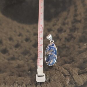 Blue and Silver Pendant Necklace